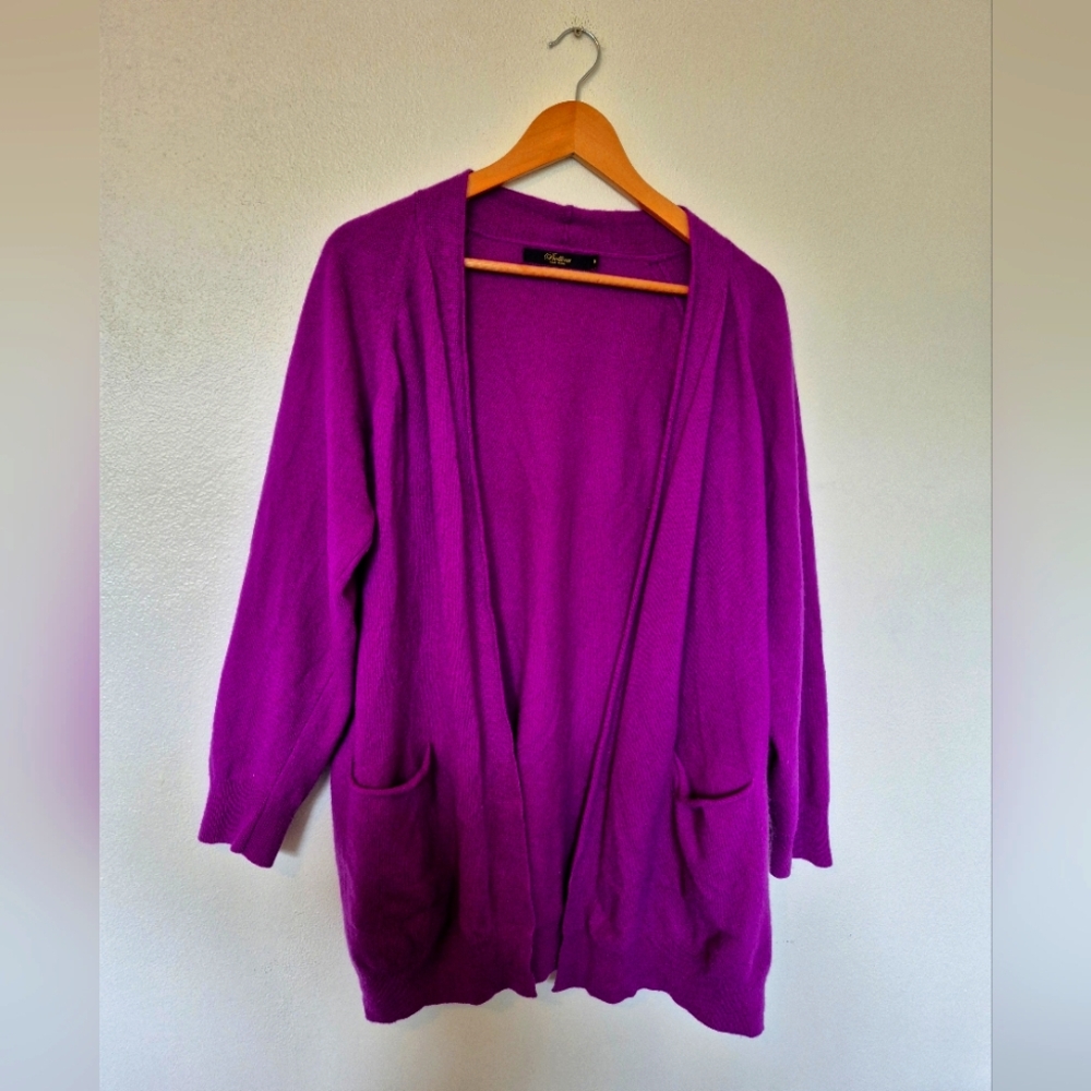 Cashmere And Wool Cardigan By Bellina Size Medium